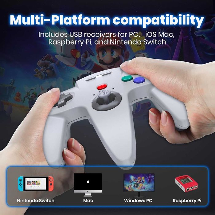 Джойстик Nintendo 64 /Windows PC/MAC iOS/Raspberry Pi/Switch Online