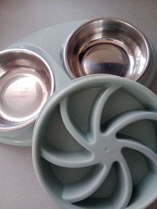 Zestaw misek, podwójna i spowalniająca dla szczeniaka