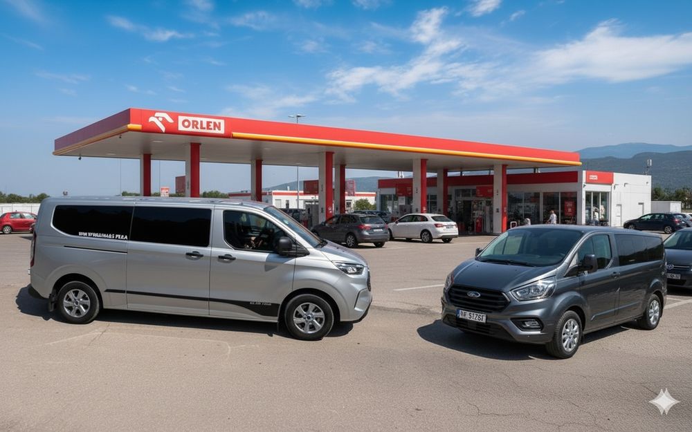 Wynajem busa osobowego-wypożyczalnia busów Fordy Custom 8-9 os