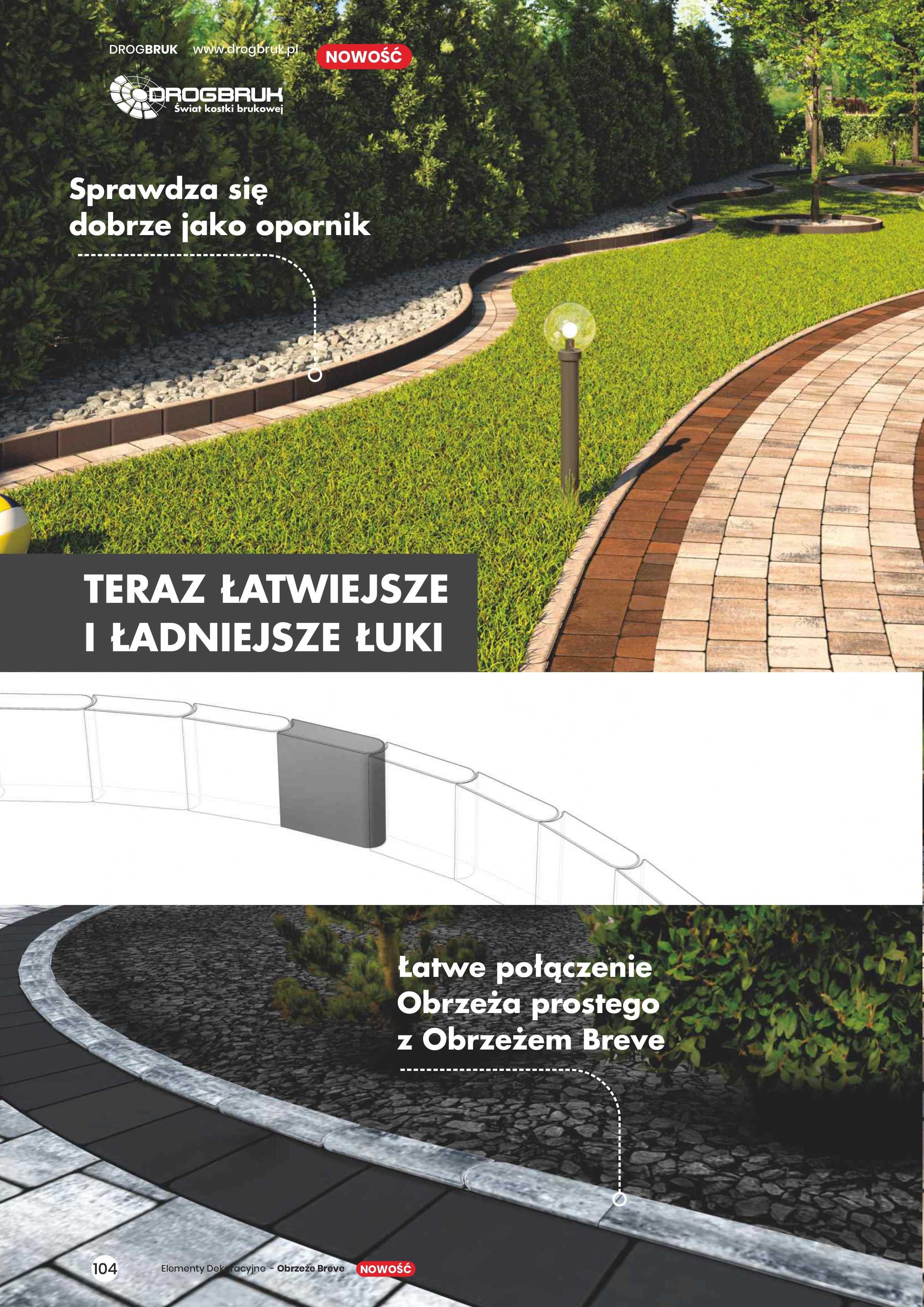 NOWOŚĆ obrzeże do łuków BREVE firmy DROGBRUK