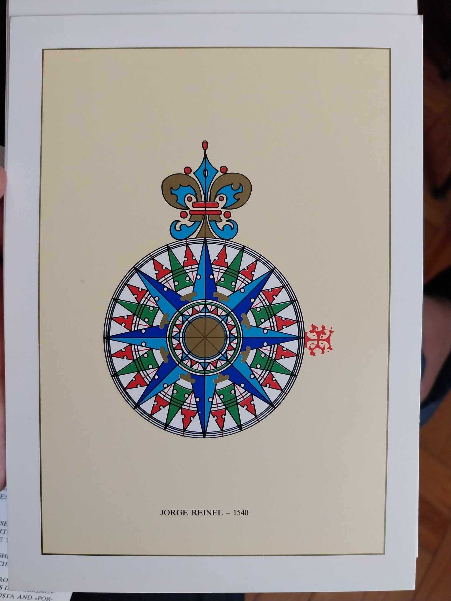 Colecção de 10 postais, Série B (1534 a 1558) Rosas dos Ventos