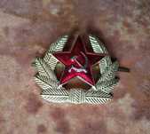Emblema militar para o boné do soldado da URSS