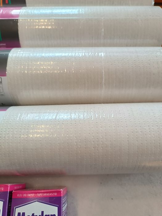 6rolek tapety NOVAMUR na flizelinie 32m2 kleje gratisy