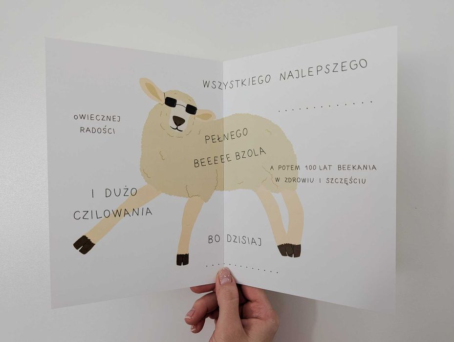 Pełnego bee-ee-bzola! - otwierana kartka okolicznościowa - Anibrzydkie