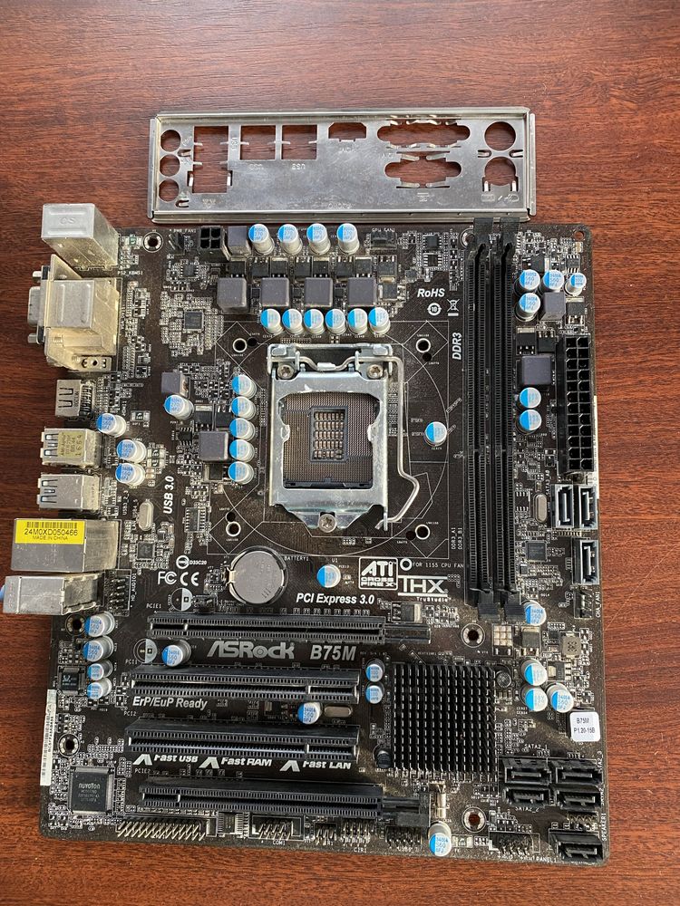 Материнська плата asrock b75m 1155 сокет