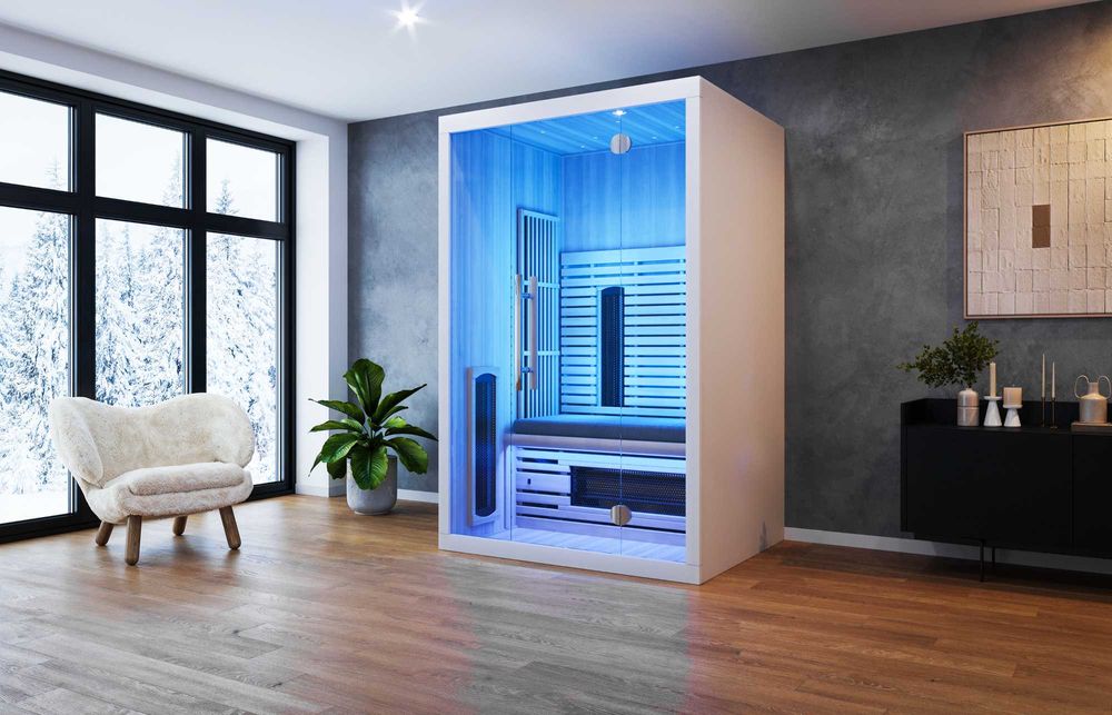 MAŁA Sauna Infrared do ŁAZIENKI - Infraplus™ 125 Valero Biały Cedr