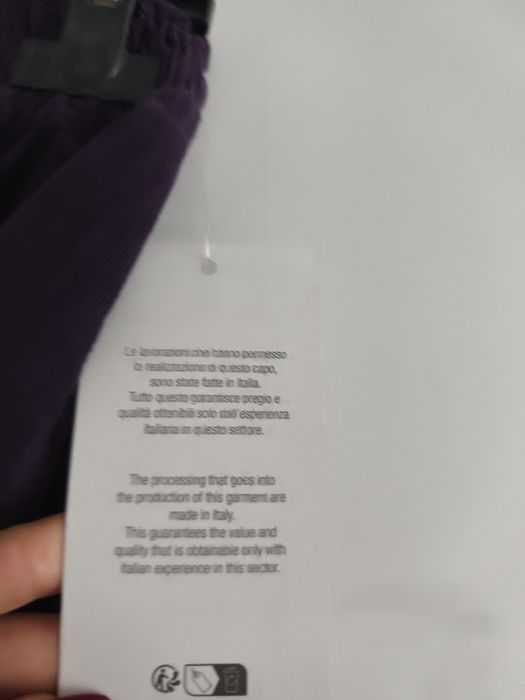 Nowa długa włoska bawełniana sztruksowa spódnica bombka na gumce