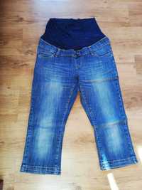 Spodnie ciążowe jeansy rybaczki