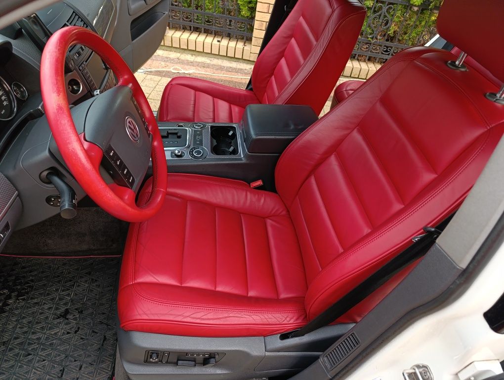 Touareg 5.0V10-Webasto-Ividual-Zamiana* Skóra Red-Xenon-