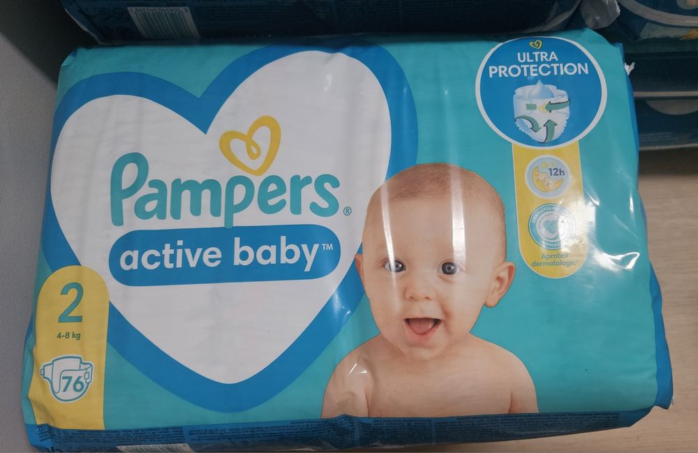 Pieluszki pampers active baby 2, 76 szt