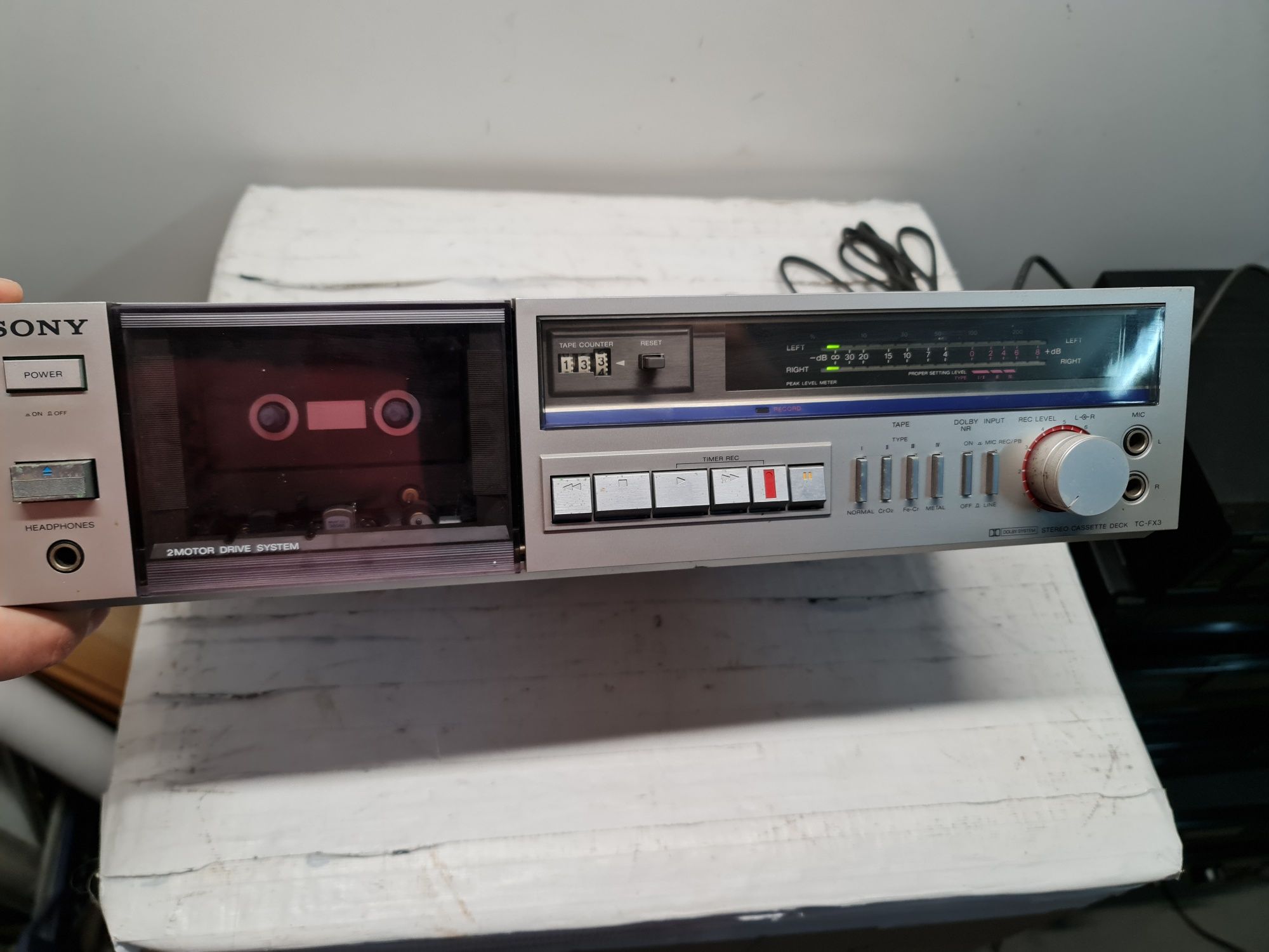 Sony TC-FX3 magnetofon vintage uszkodzony