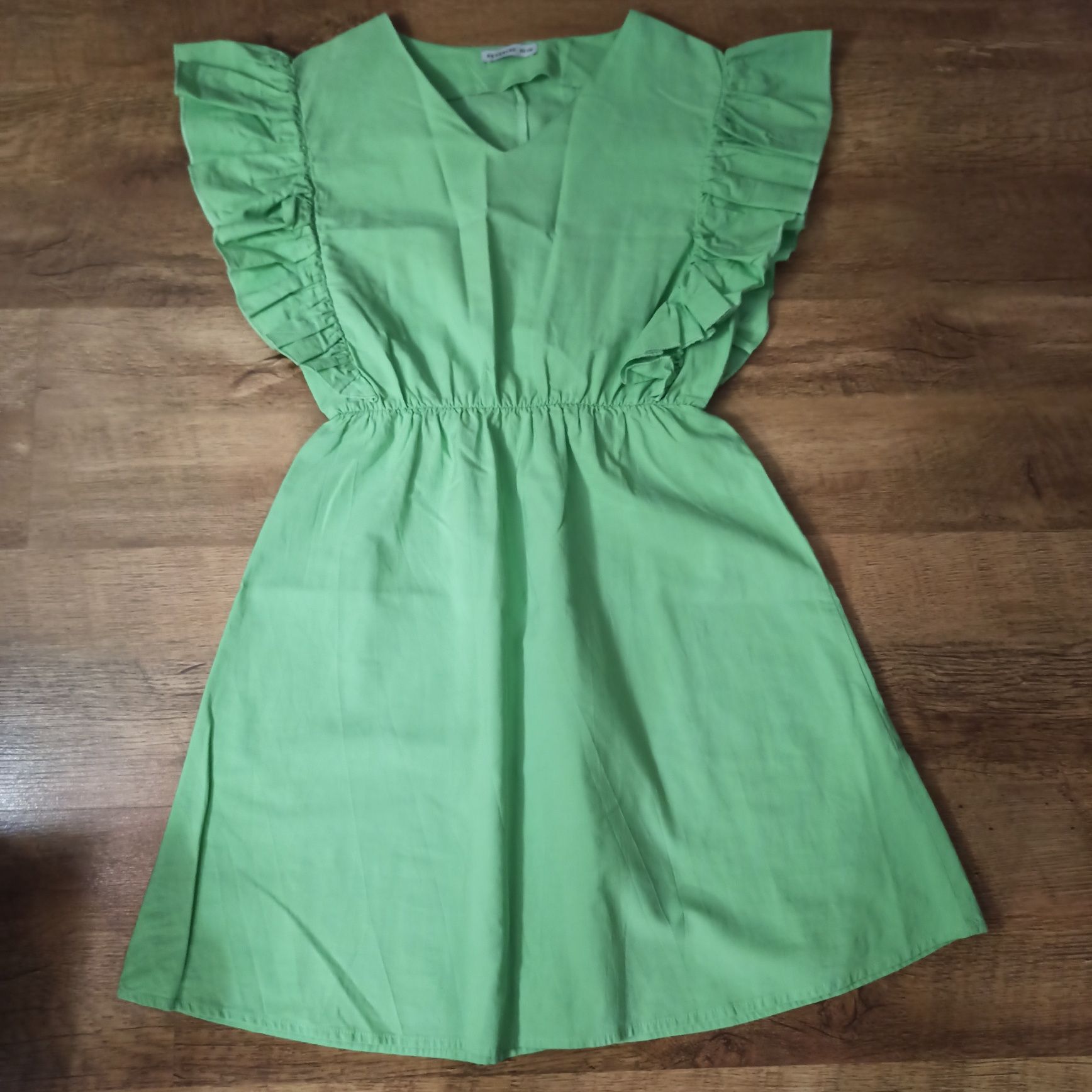 Sukienka letnia zielona 146-152 RESERVED