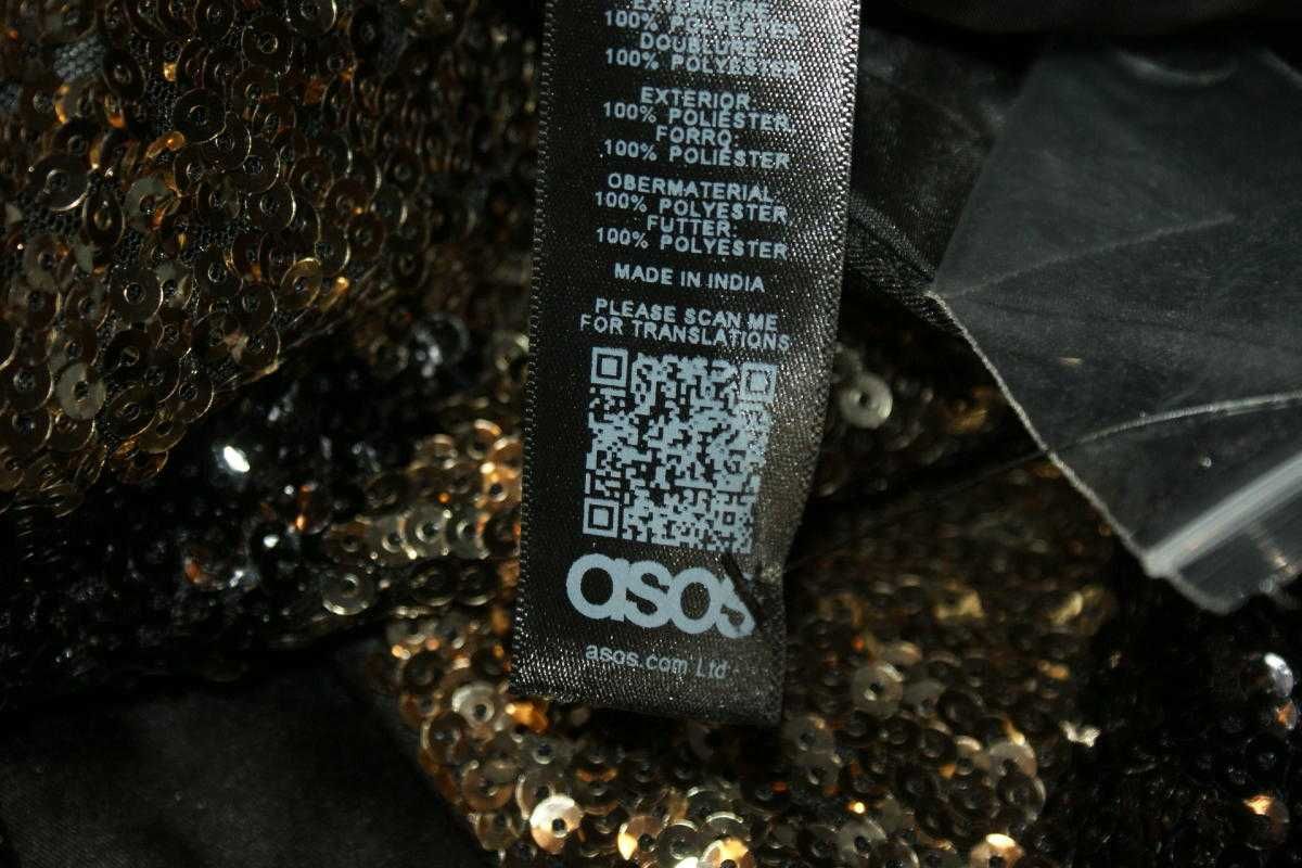 Asos estradowe spodnie męskie złote cekiny Gypsy Boney  W32 L32 M