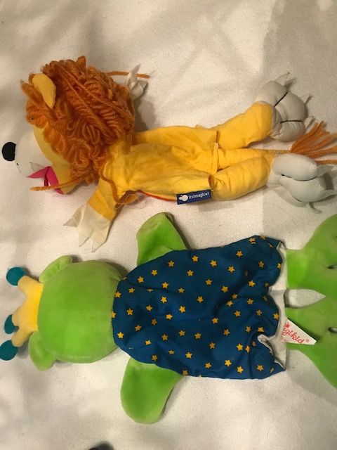 Fantoche sapo e leão SIGIKID e IMAGINARIUM (NOVO)
