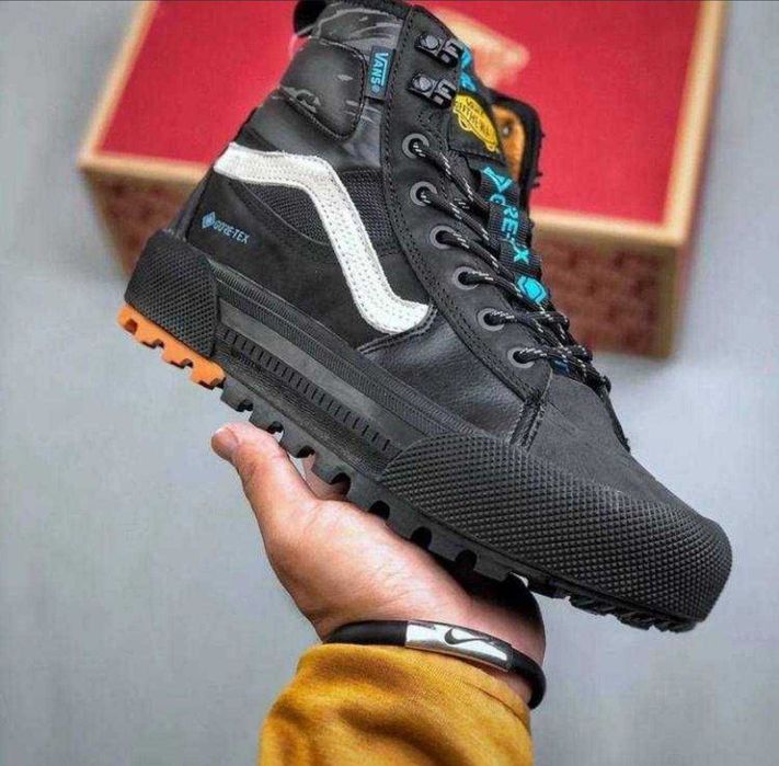 (БЕЗ ПЕРЕДОПЛАТИ)Vans SK8 Gore-Tex Black Blue Ванси СК8 Гортекс Сині