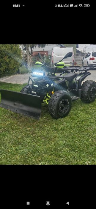 Quad BARACUDA 250 BRT.wyciaga bardzo zadbany .rka i pług do śniegu Moż