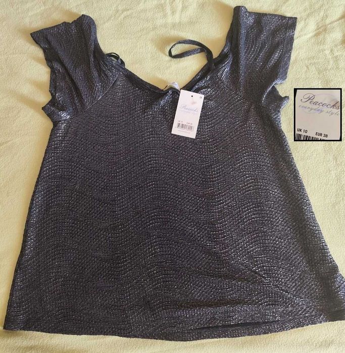 Top Peacocks Preto , tamanho  10UK-38EUR