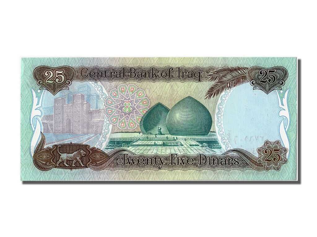 Banknot 25 dinarów Irak 1986 rok Saddam Husajn