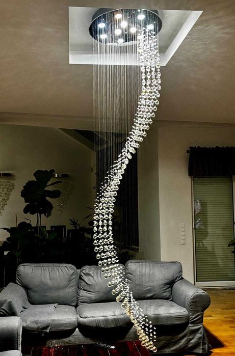 Żyrandol kryształowy Maxlight kaskada 80x260cm