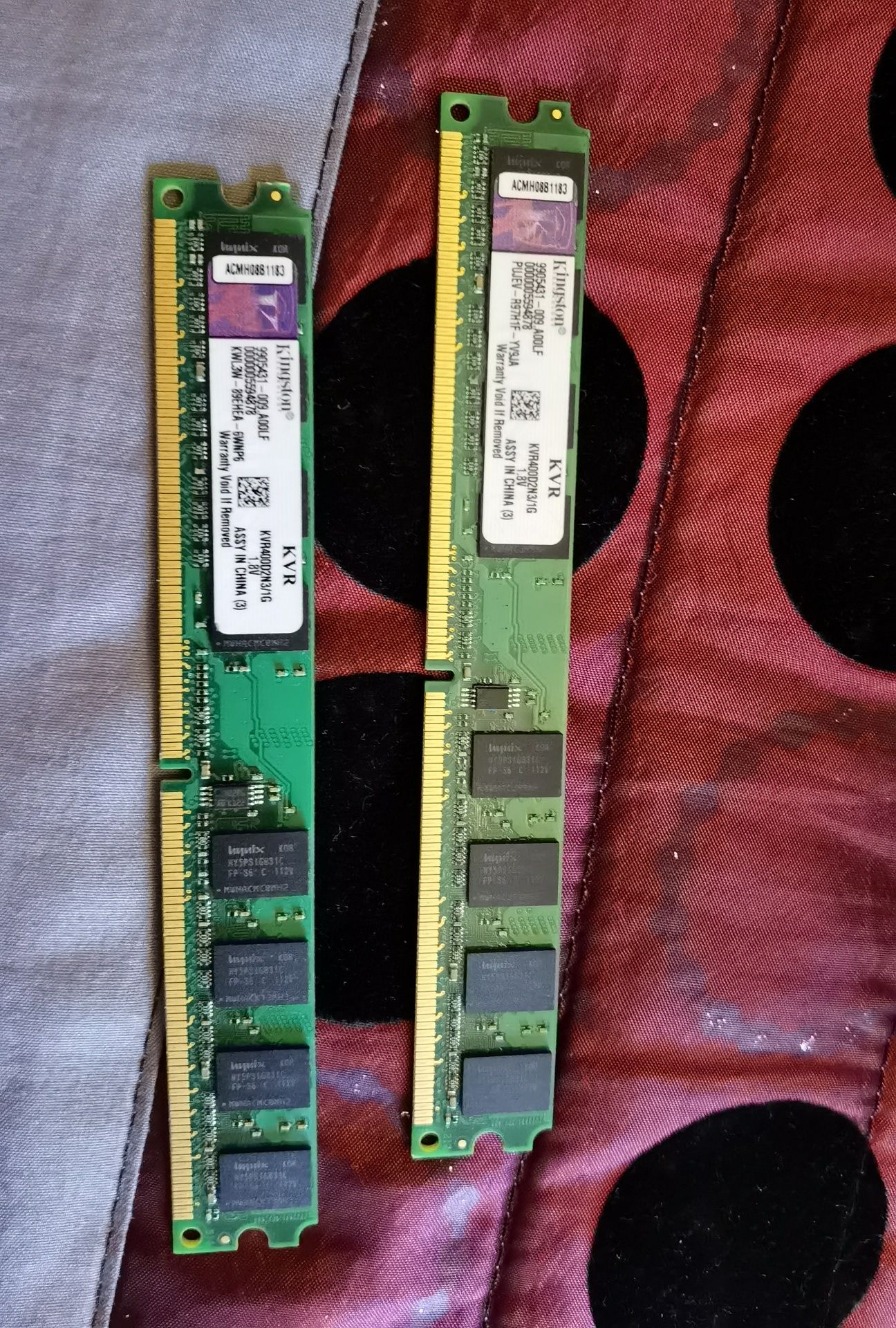 2x Kingston DDR2 1gb