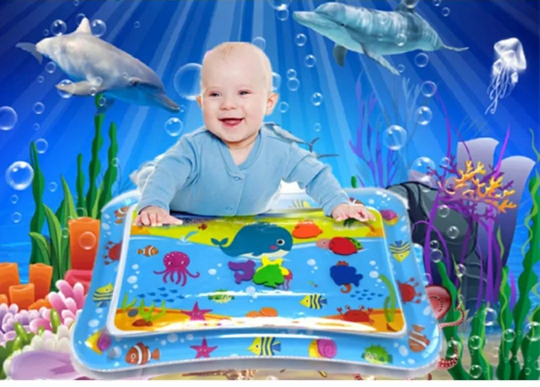 Розвиваючий дитячий  надувний водяний коврик