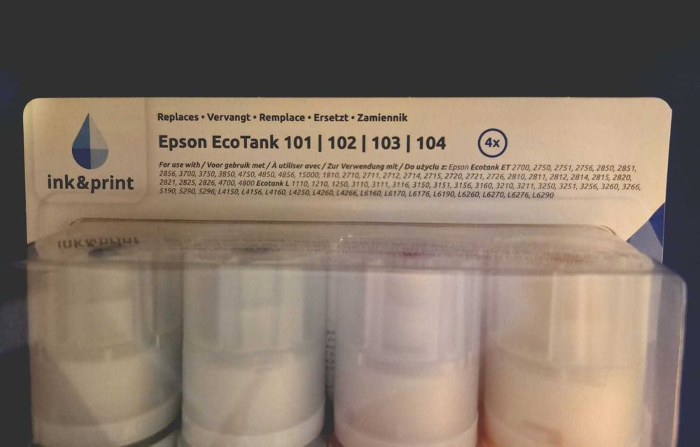 Tinteiros Compatíveis Epson EcoTank 101 | 102 | 103 | 104 – Pack 4