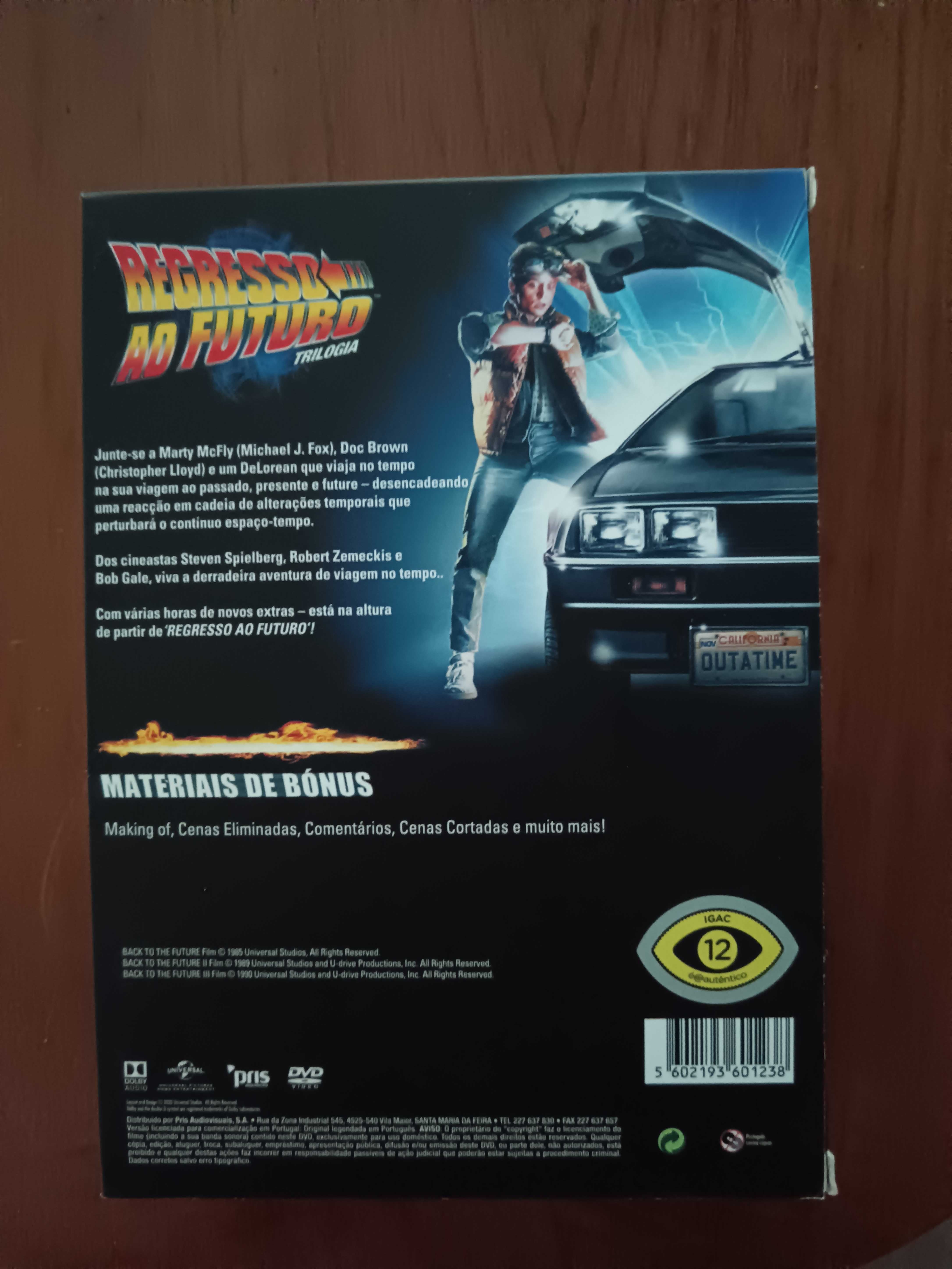 filmes dvd originais - trilogia regresso ao futuro