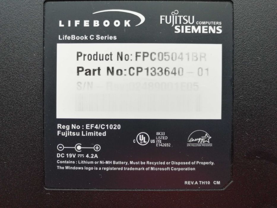 Portátil Fujitsu Siemens LifeBook C Series