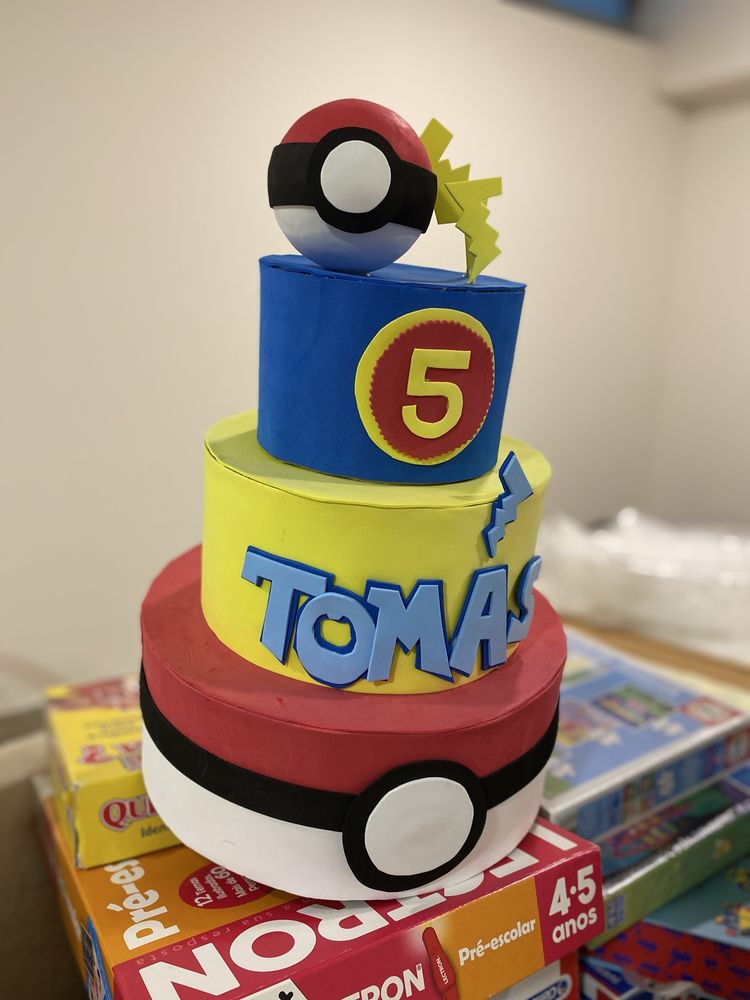 Bolo de Aniversario EVA Pokemon