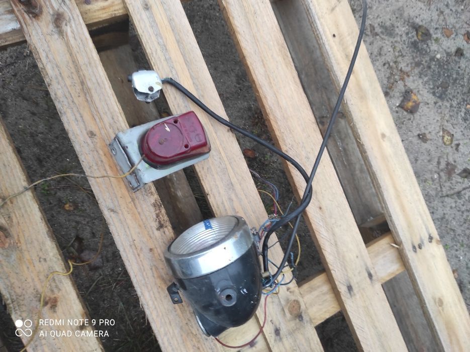 Lampa przód + lampa tył przełącznik świateł Romet motorynka pony 15.5