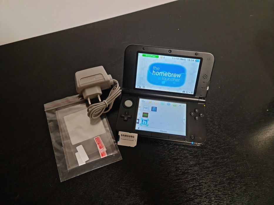 Nintendo 3DS LL/XL Homebrew CFW zestaw SD 64gb Samsung konsola