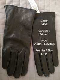 NOWE  Męskie rękawiczki z prawdziwej skóry, 100% Skóra, Rozmiar S-M