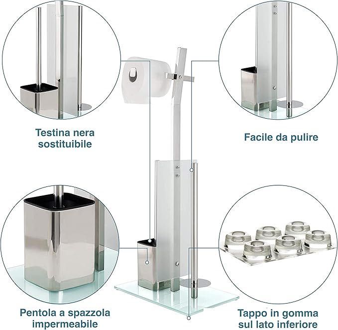 Держатель для туалетной бумаги и подставка для туалетного ёршика