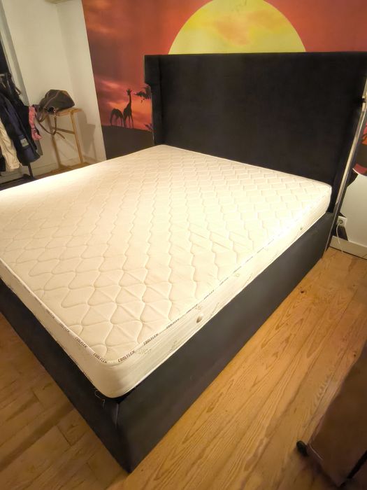 Cama + Colchão 200 x 180 com cabeceira