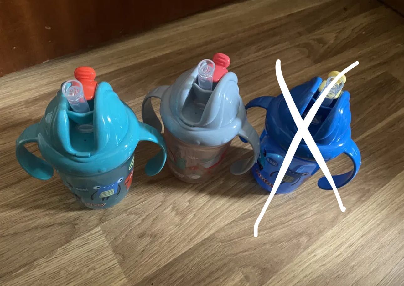 Тренировочная чашка поильник непроливайка Nuby с ручками 4+ месяца