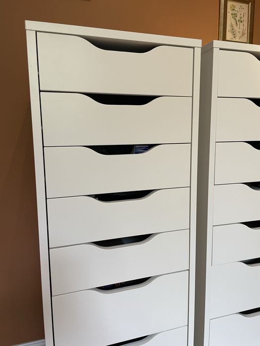 2 komody IKEA Alex 9 szuflad biuro komódka komoda biała