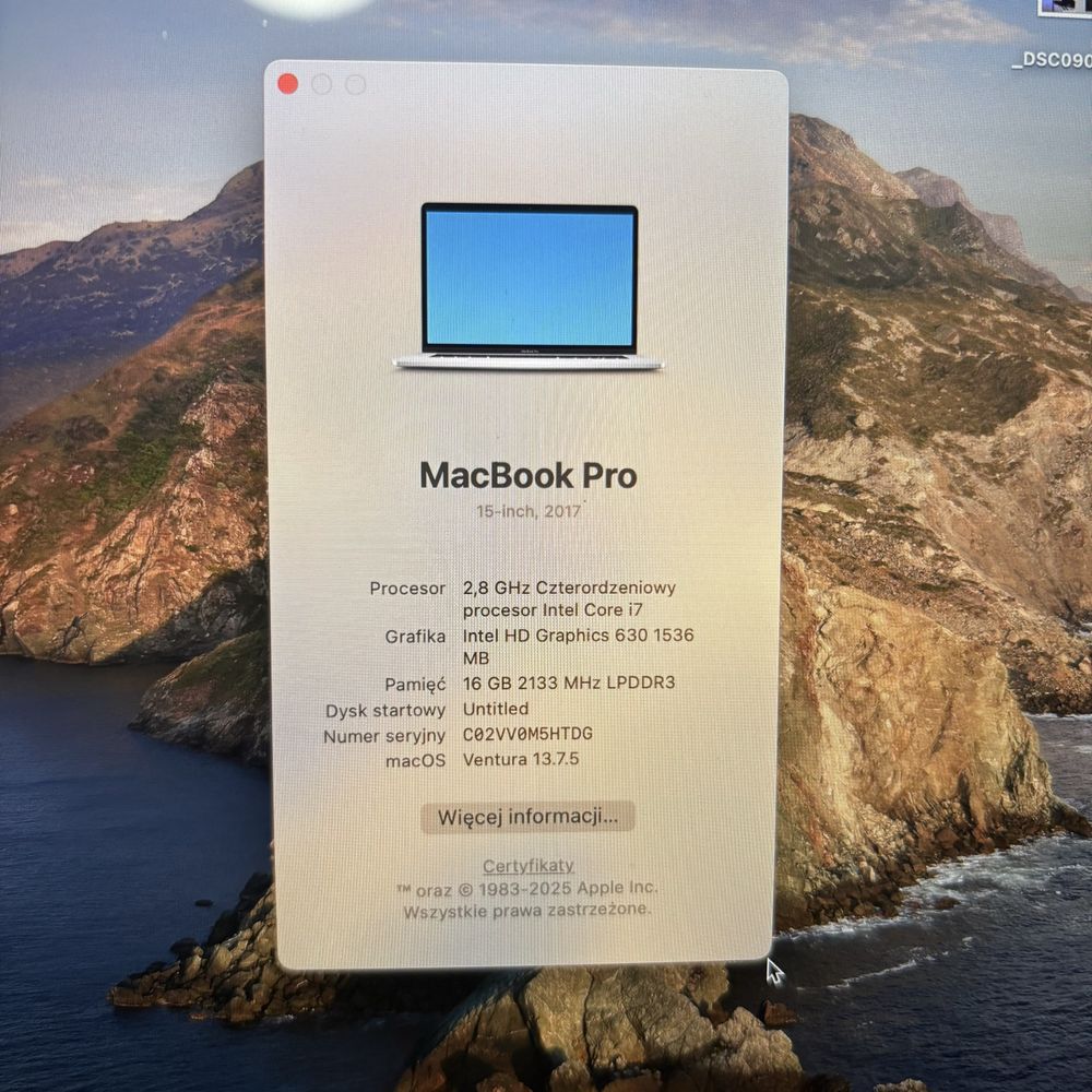 MacBook Pro 15” bardzo zadbany