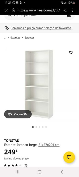 Estante branca ikea