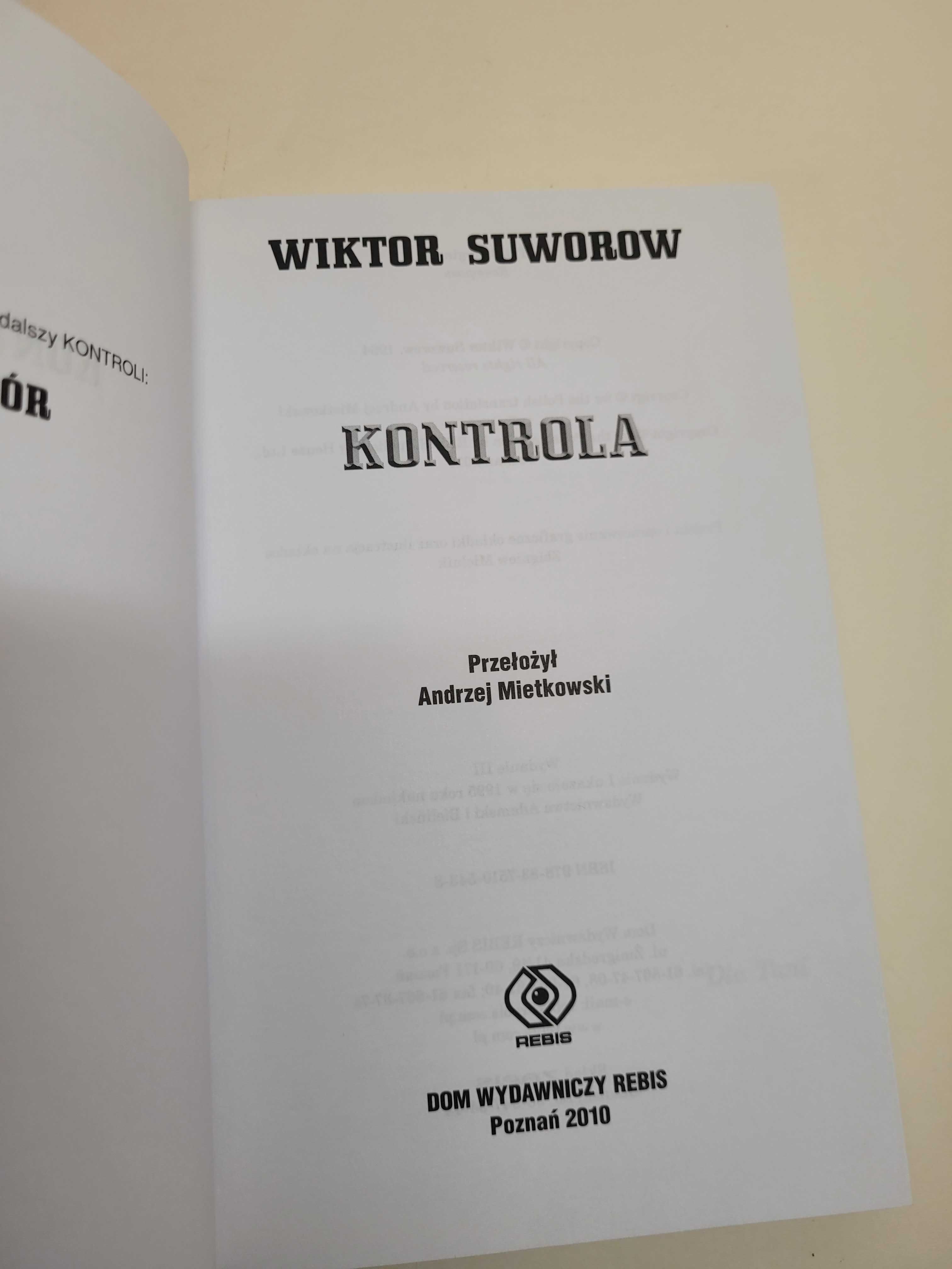 Wiktor Suworow Kontrola -Powieść z cyklu o Nastii Strzeleckiej