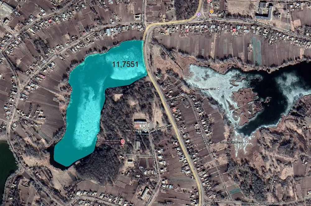 Оренда земельної ділянки водного фонду, площею 11,7551 га.
