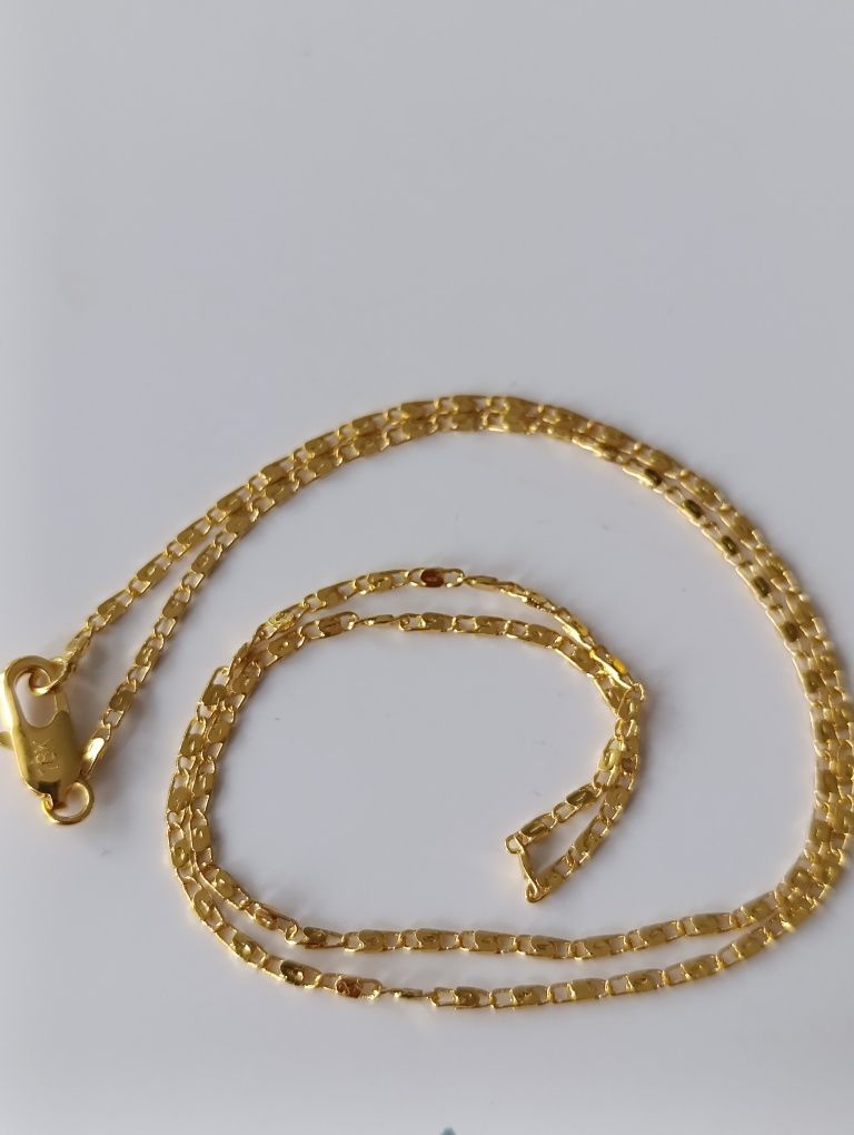 18kt złoty łańcuszek 45cm śliczny splot