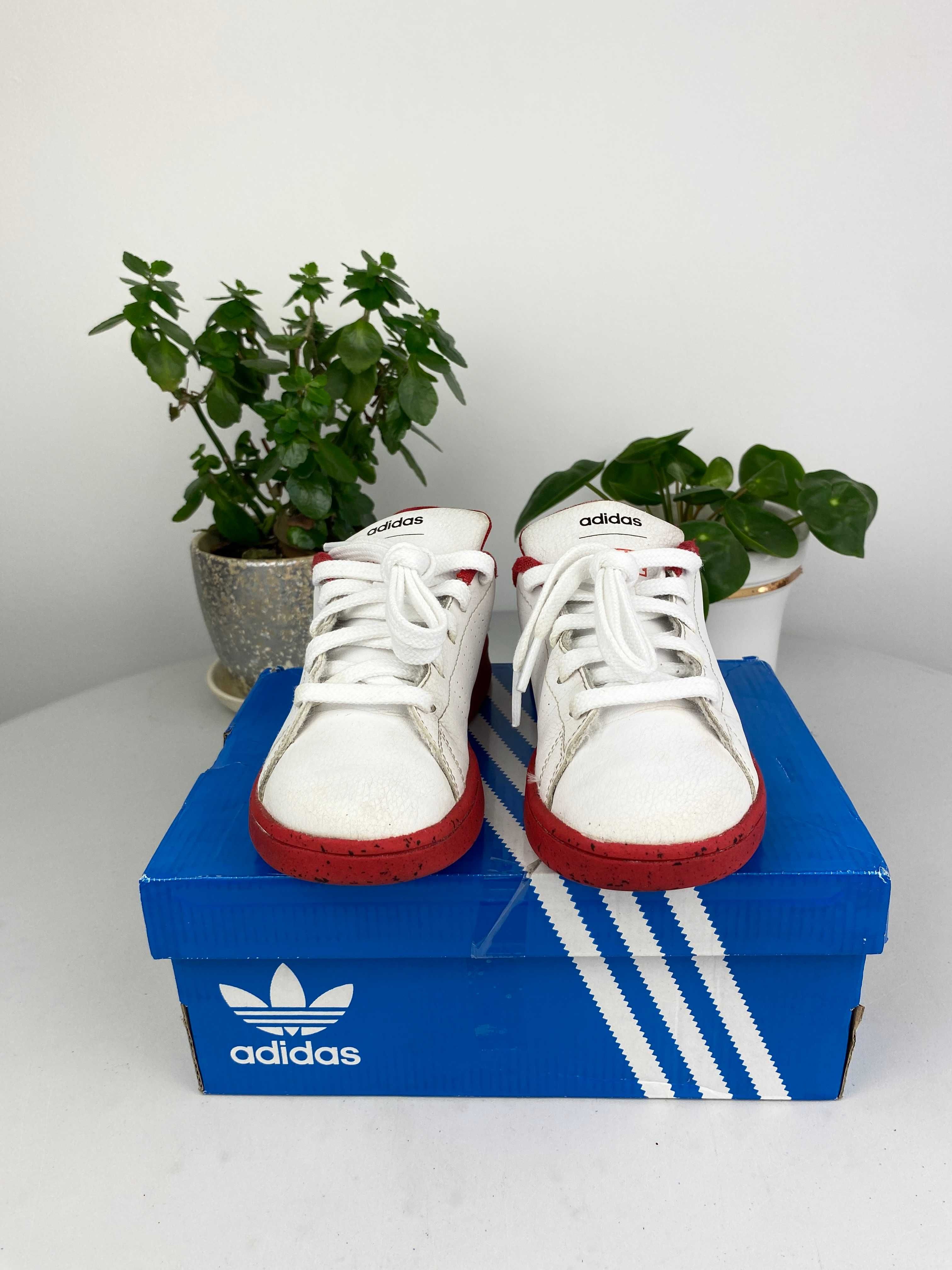 białe czerwone buty dziecięce adidas advantage spiderman r. 30 n114a