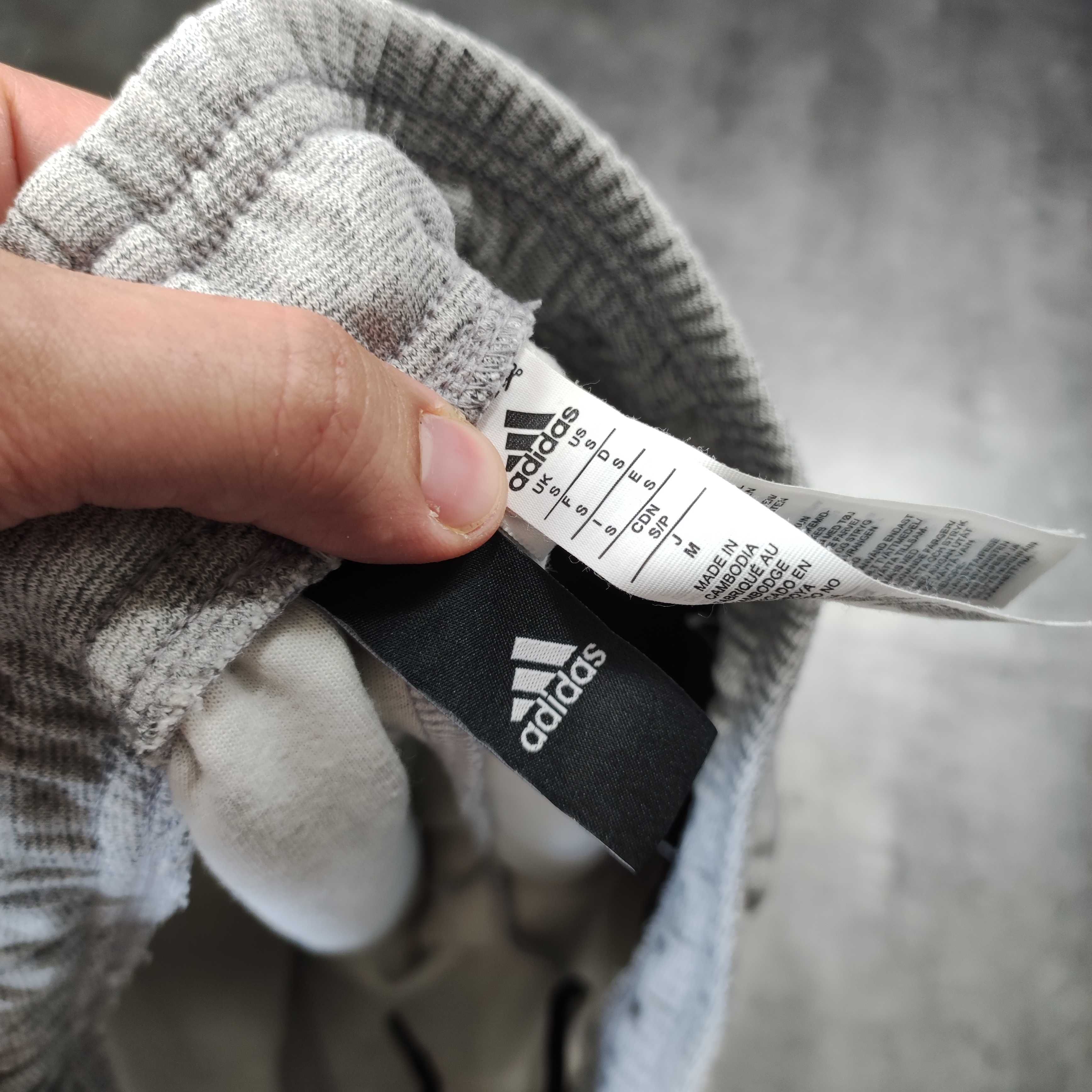 MĘSKIE Dresy Sportowe Bawełniane Małe Logo Szare Treningowe Climacool