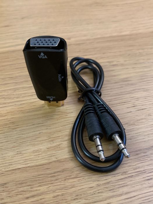 Conversor de sinal HDMI para VGA com saída extra para som
