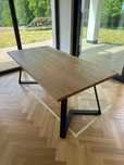 Stół dębowy na metalowej podstawie 200x100 cm