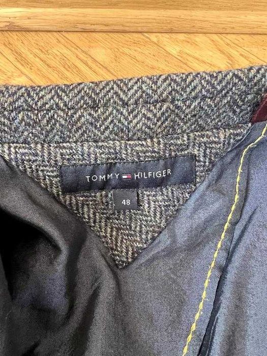Tommy Hilfiger S - M Твідовий Піджак з Налокотниками Блейзер шерстяний