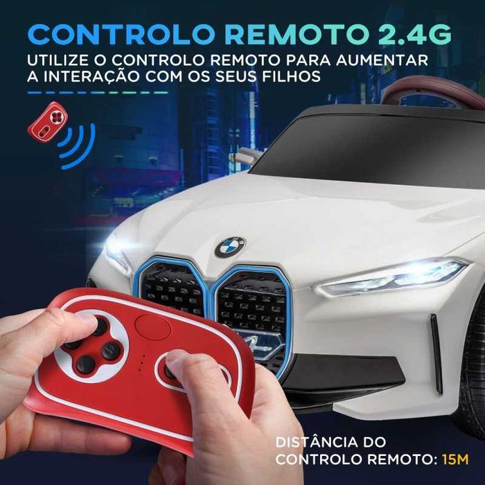 Carro Elétrico para Crianças BMW i4 12V - 115x67x45 cm - Branco