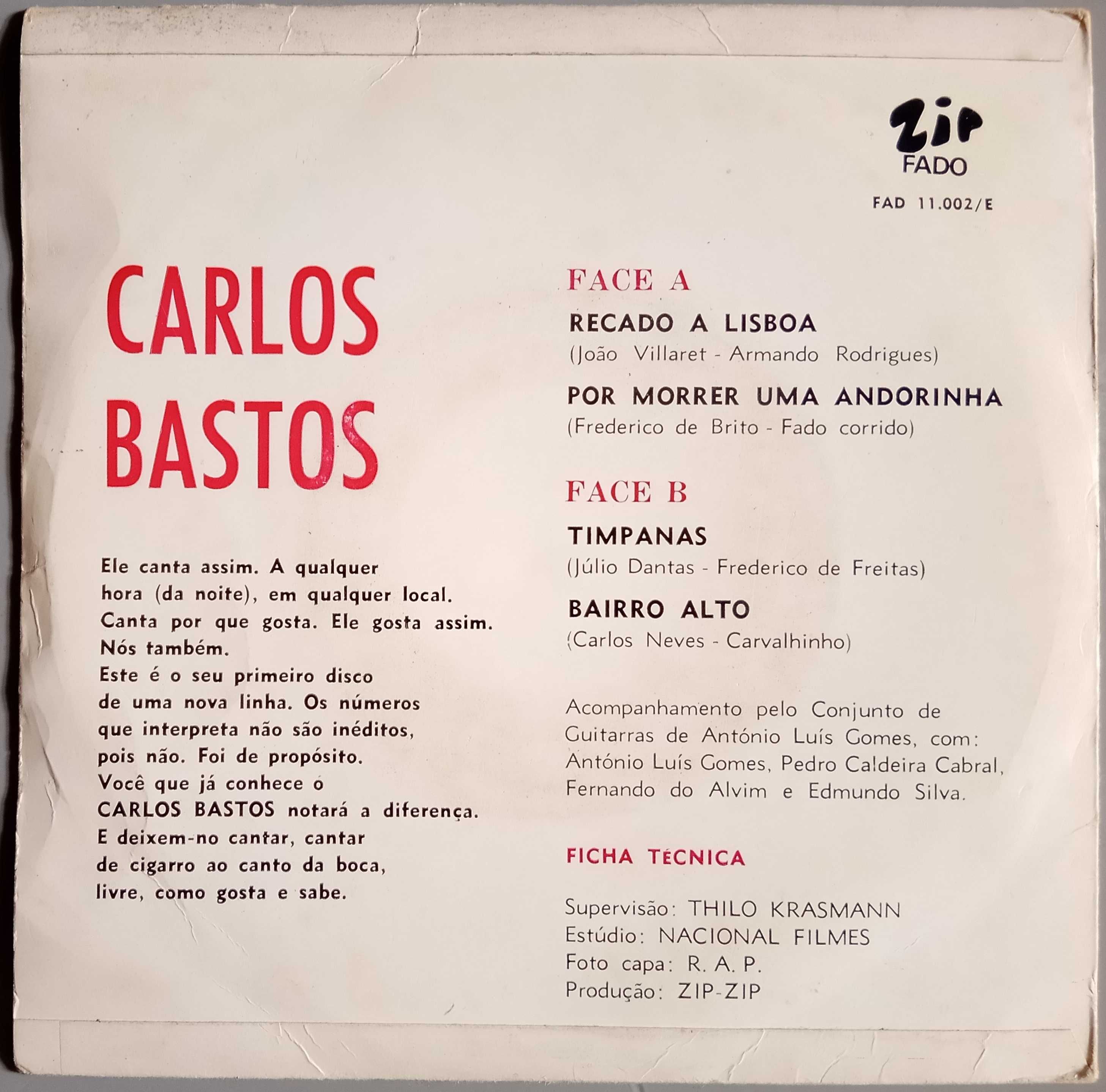 Carlos Bastos - - - - - Recado a Lisboa - - - - - EP