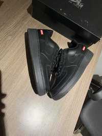 Supreme x Nike Air Force 1 Black Low Shoes EU 38