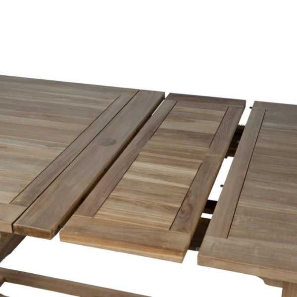 Rozkładany stół ogrodowy z drewna tekowego 190 cm